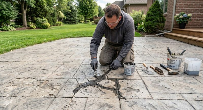 Decorative Concrete Repair in Katy, TX